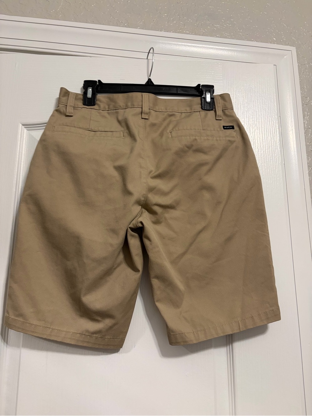 RVCA Men's Khaki Flat-Front Shorts - Picture 2 of 4